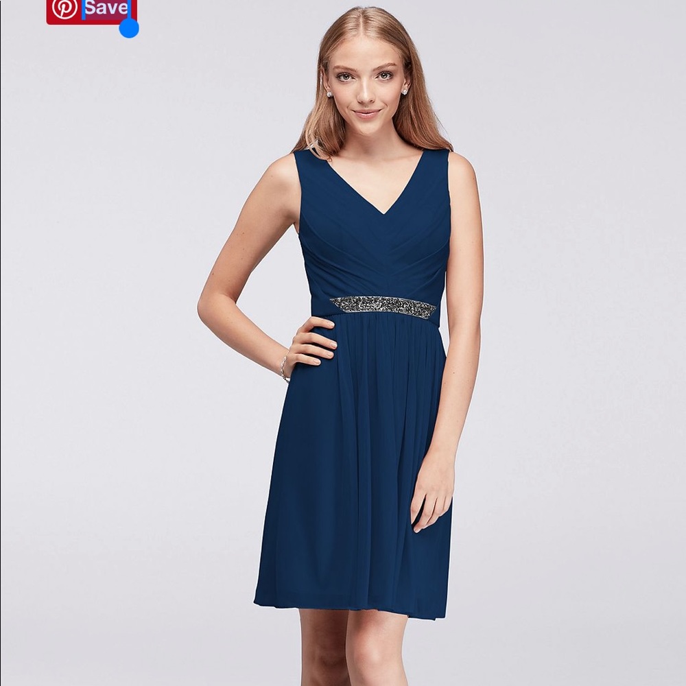 Navy Cocktail Dress (David’s Bridal W11174)